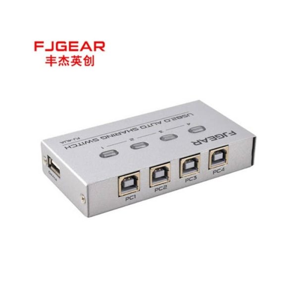 FJGEAR 4Ports Auto USB Printer Data Switch