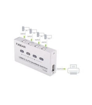 FJGEAR 4Ports Auto USB Printer Data Switch