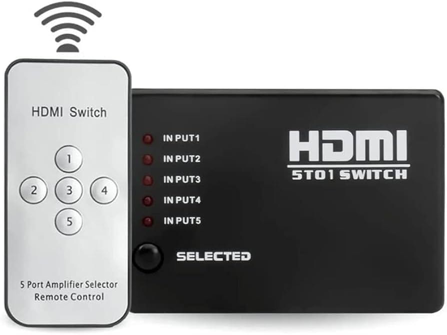 Hdmi Switch Hdmi 4Kx2K Hdmi1.4 Mini Hdmi Amplifier Switcher 5X1 5 Port