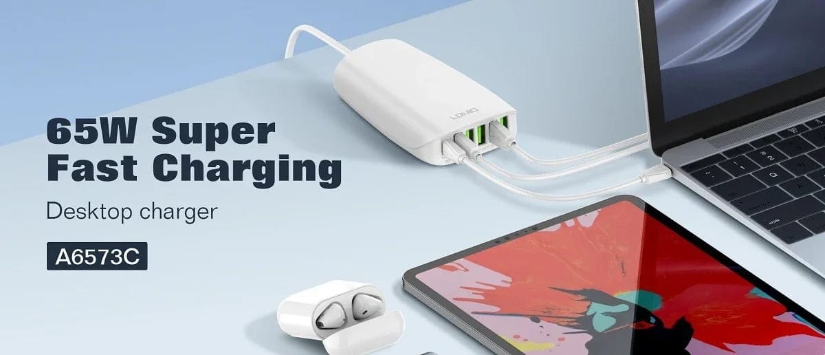 Ldnio A6573C 65W Multi-ports Desktop Charging Station