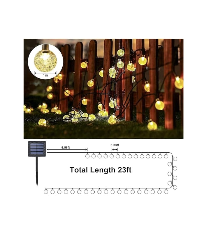Lezonic Solar String Lights Outdoor Waterproof