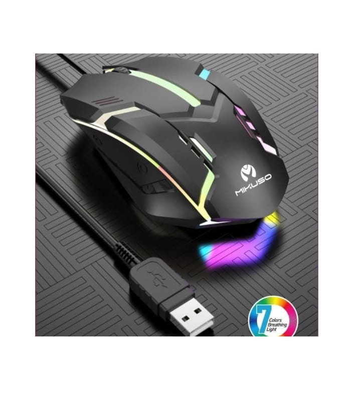 _MIKUSO MOS-379U RGB Breathing Light Gaming Optical Mouse (1) MIKUSO MOS-379U RGB Breathing Light Gaming Optical Mouse