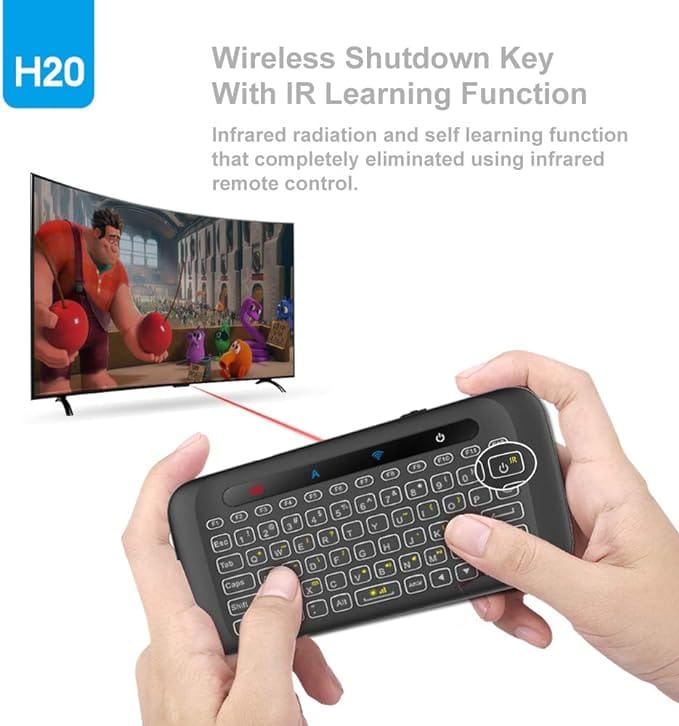 Mini Wireless Keyboard,H20 Mini Keyboard with Touchpad