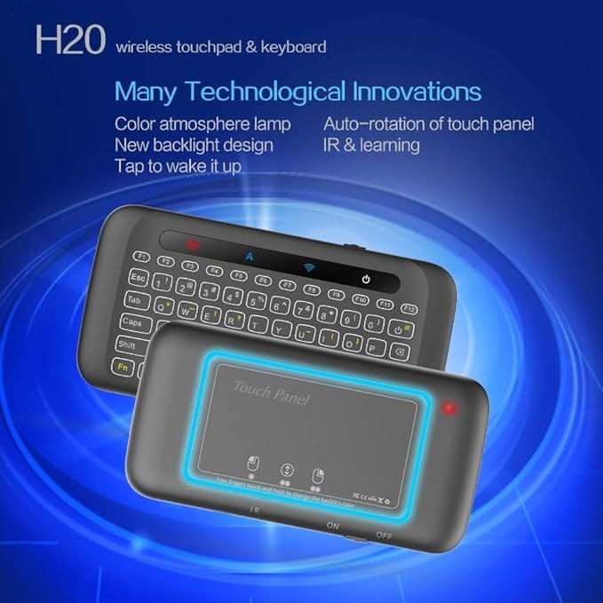 Mini Wireless Keyboard,H20 Mini Keyboard with Touchpad