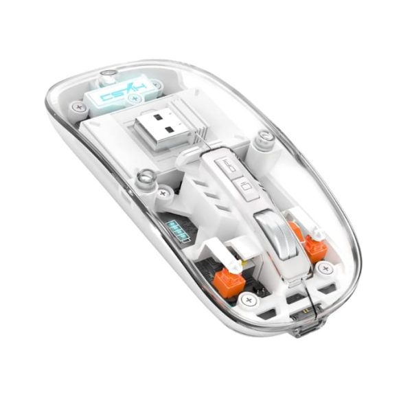 Mouse BT Wireless M233,Transparent Magnetic Mouse 2.4G Rechargeable for PC Rechargeable