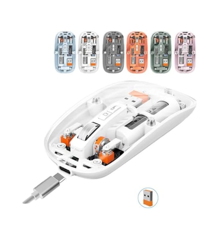 _Mouse BT Wireless M233,Transparent Magnetic Mouse 2.4G Rechargeable for PC Rechargeable (2) Mouse BT Wireless M233,Transparent Magnetic Mouse 2.4G Rechargeable for PC Rechargeable