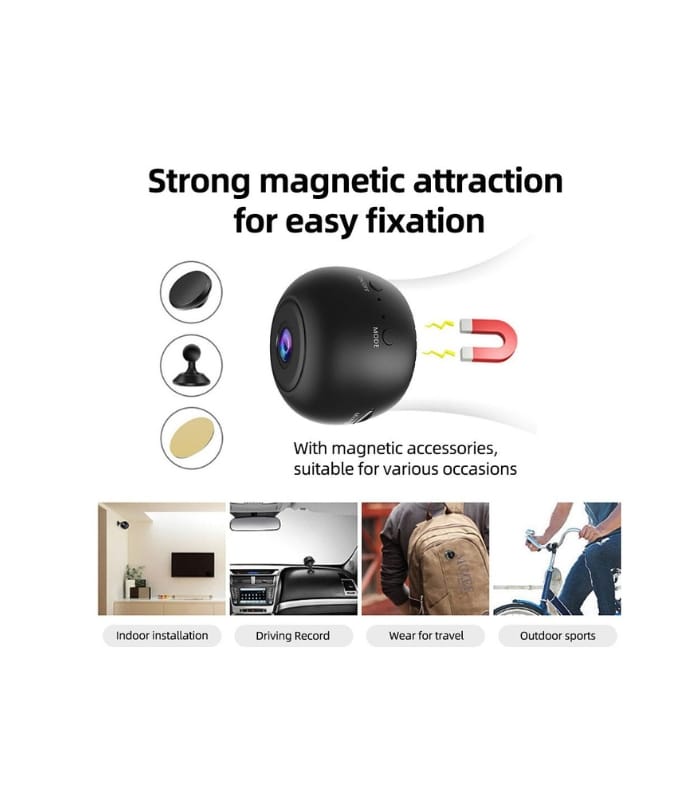 New A10 1080p HD 2MP Magnetic Wifi Mini Camera with PIX LINK App