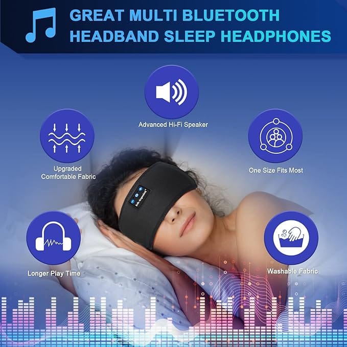 Sleep Headphones,Bluetooth Sport Headband Wireless Music Sleeping Headphones