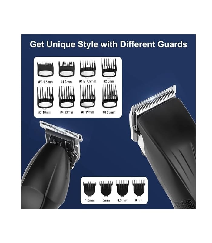 Suttik Professional Hair Clipper and Trimmer Set, Barber Clippers Set for Men Professional Kit