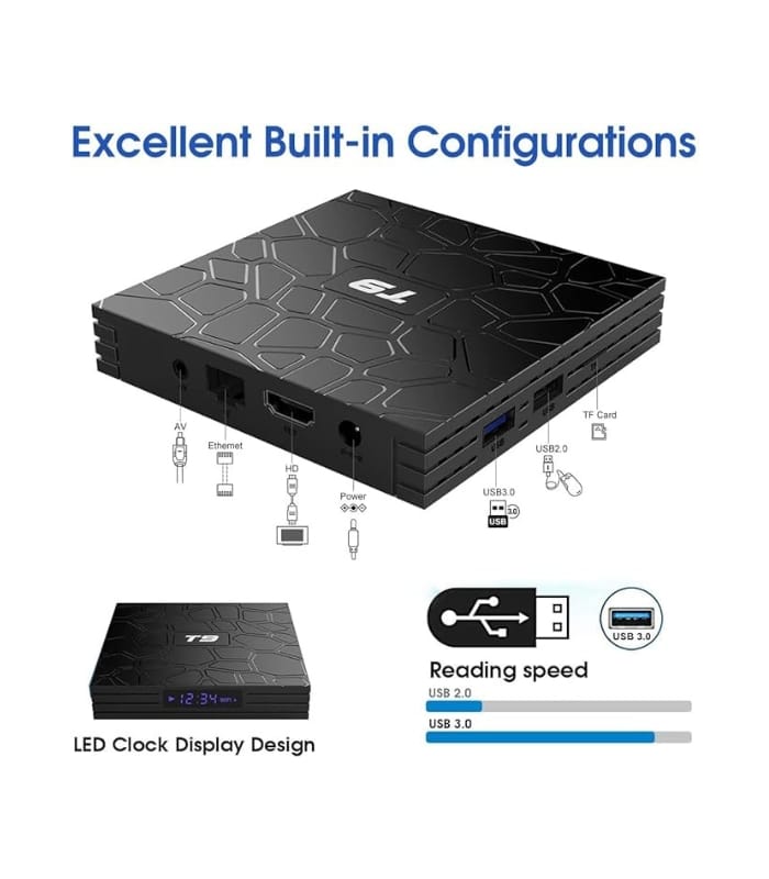 T9 Android 9.0 TV Box 4GB DDR3 RAM 64GB ROM
