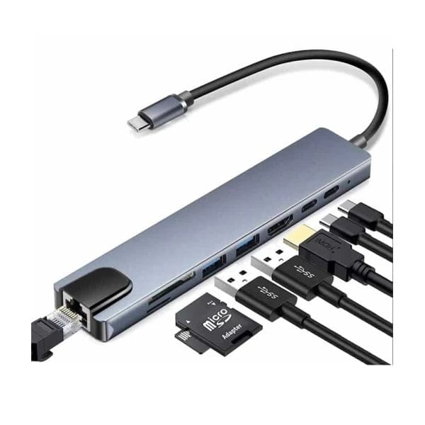 USB C to HDTV 8-Ports Multifunction Adapter