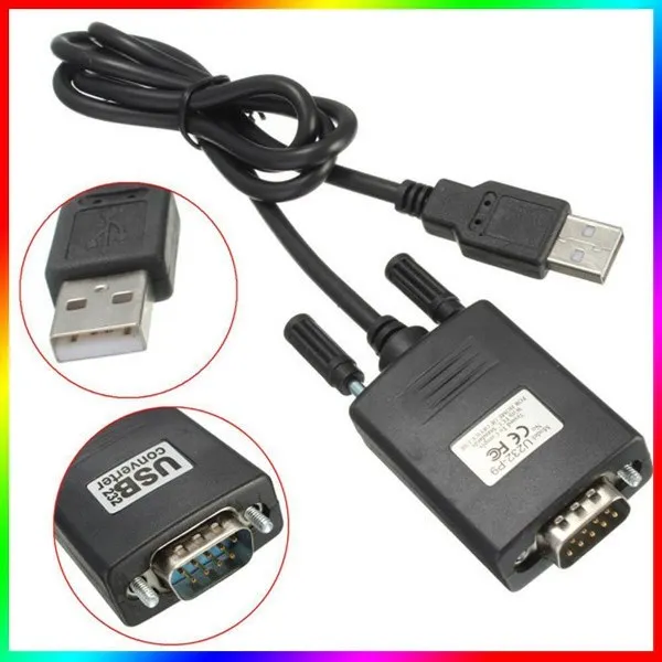 USB To Serial Port RS232 Converter Cable – Black