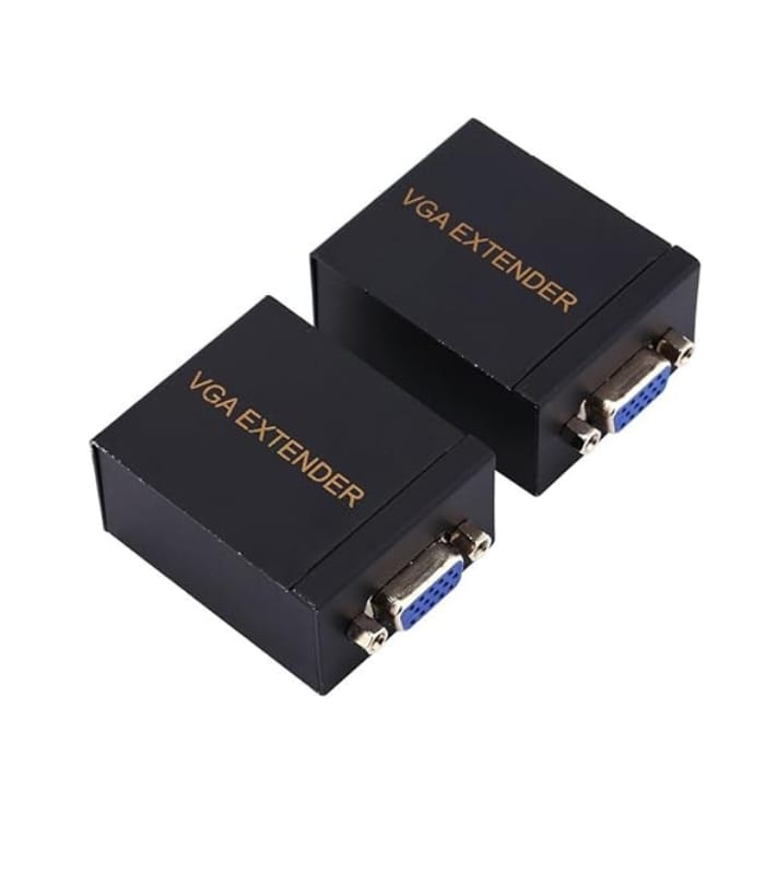 _VGA Extender to 196 ft (60M) Small RJ45 Extender Transmitter Receiver CAT to 5 6 Ethernet Cable (2) VGA Extender to 196 ft (60M) Small RJ45 Extender Transmitter Receiver CAT to 5 6 Ethernet Cable
