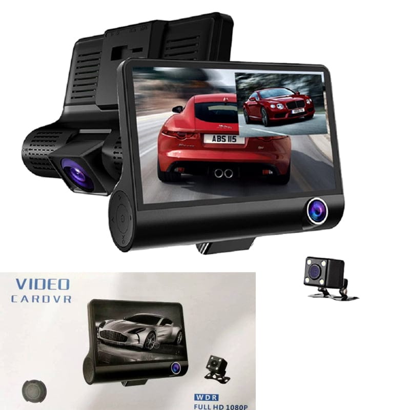 WDR Dashcam 3 Camera Lens Video Car DVR Full HD 1080P