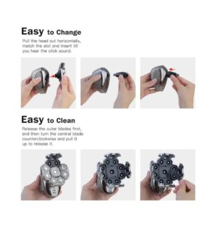 Yebicola 4D Head Shavers for Bald Men, Upgraded 9 Floating Heads