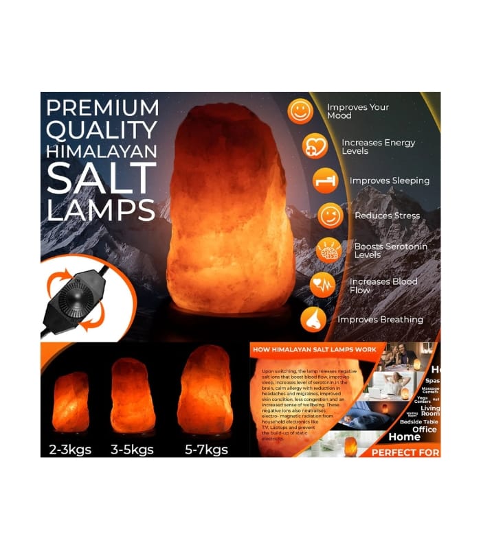 2-3 Kg Himalayan Salt Lamp 100% Natural & Hand Crafted