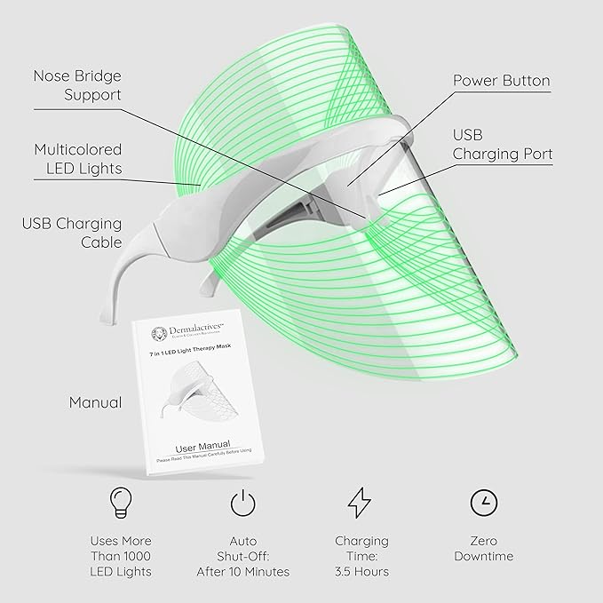 LED Light Therapy Mask 7 Colors LED Mask for Clear Skin -1283
