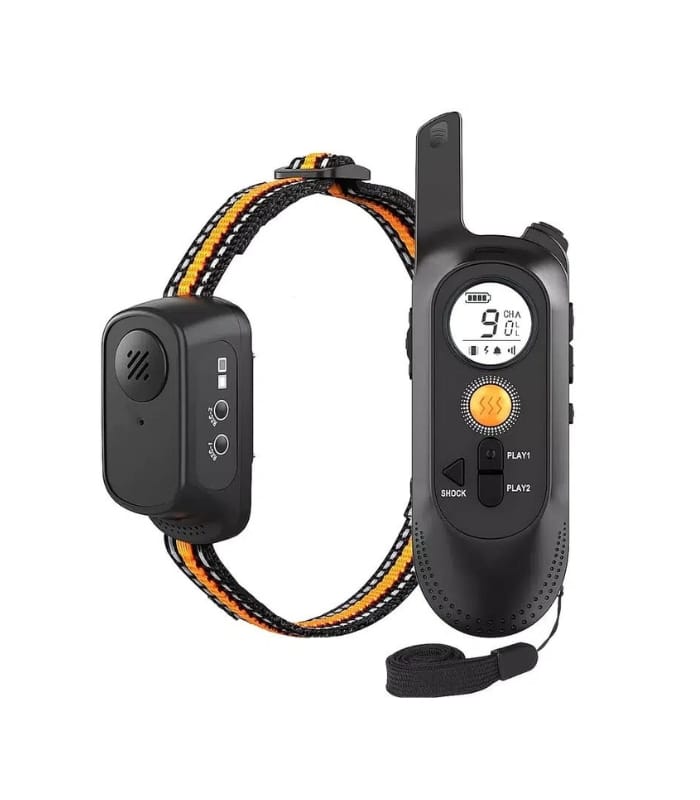 800M Dog Training Collar with Voice Commands Beep Vibration Shock Rech