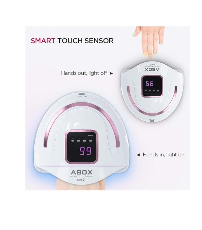 ABOX UV LED Nail Lamp, ABOX Star2 72W Nail Dryer for Gel Nail Polish,