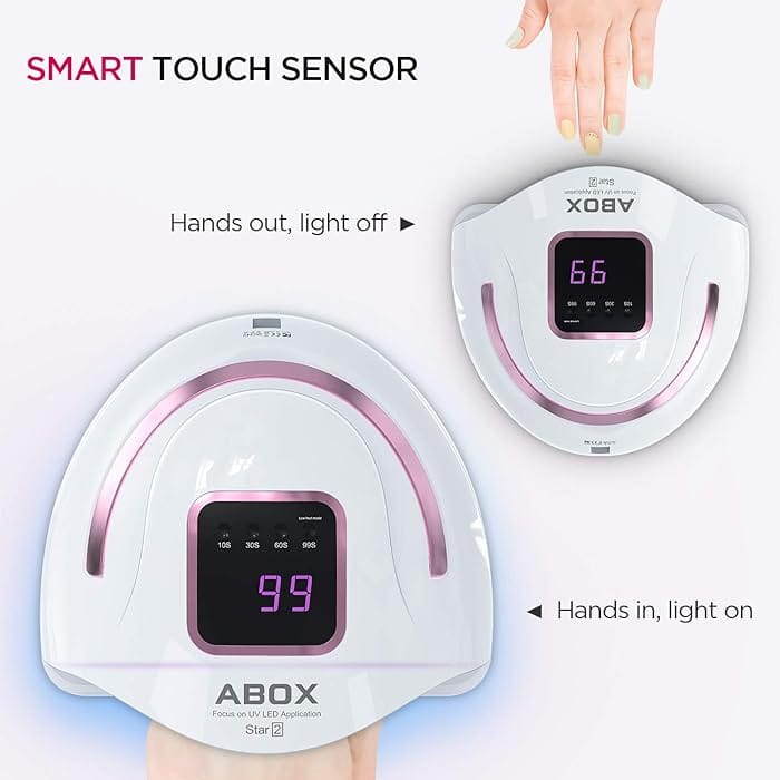ABOX UV LED Nail Lamp, ABOX Star2 72W Nail Dryer for Gel Nail Polish,
