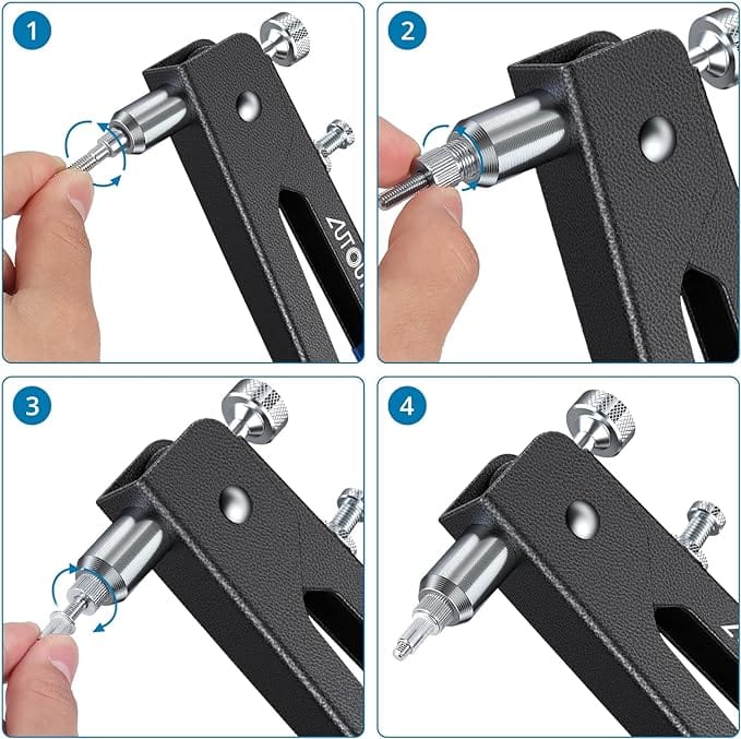 AUTOUTLET Professional Rivet Gun Pop Rivet Gun Kit with 86PCS M3/M4/M5/M6/M8