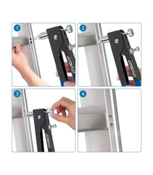 AUTOUTLET Professional Rivet Gun Pop Rivet Gun Kit with 86PCS M3/M4/M5/M6/M8