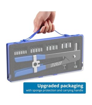 AUTOUTLET Professional Rivet Gun Pop Rivet Gun Kit with 86PCS M3/M4/M5/M6/M8