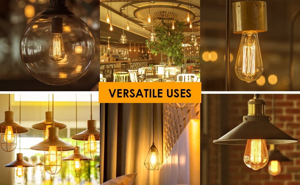 AcornSolution Vintage Edison LED Light Bulb Exposed Filament