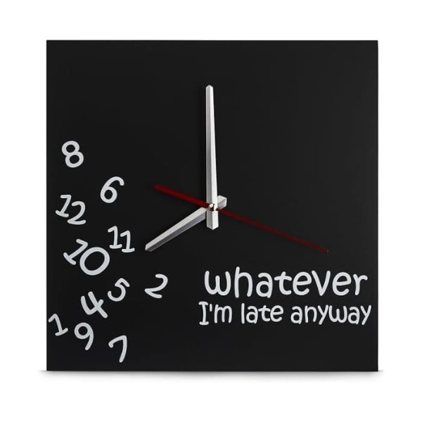 Decodyne Whatever I'm Late Wall Clock