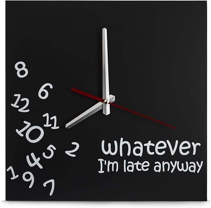 Decodyne Whatever I’m Late Wall Clock