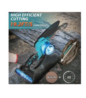 Deihong Mini Chainsaw 6-Inch with Battery, Cordless Power Chain Saws with Security Lock