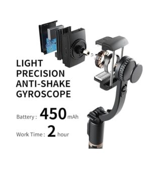 Gimble Q08 Stabilizer for Smartphone with Extendable Bluetooth Selfie Stick and Tripod