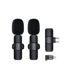 K9 Dual Wireless Lavalier Collar Microphones C-Type & iPhone