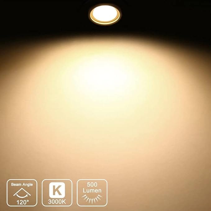 LAMPAOUS 5W LED GU10 Bulb Warm White Gu10 LED Lights,450lm Super Bright GU10 LED 50W