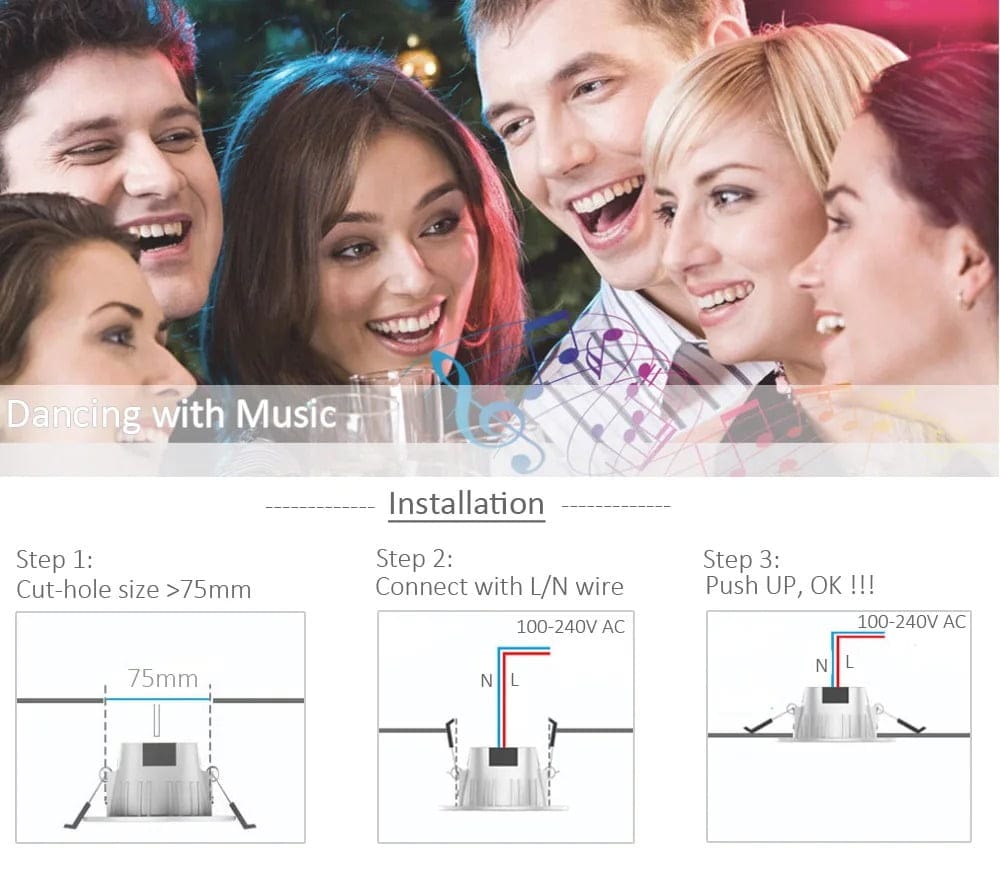 LED Downlight Kit, 10pcs 5W 3 inch Smart Recessed Lighting