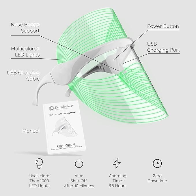 LED Light Therapy Mask 7 Colors LED Mask for Clear Skin