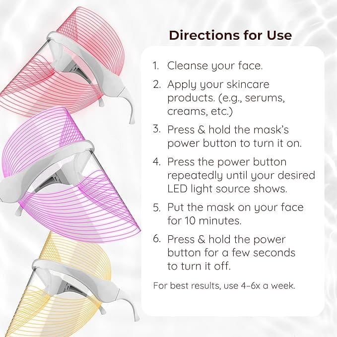 LED Light Therapy Mask 7 Colors LED Mask for Clear Skin