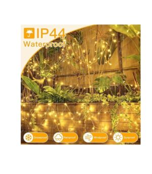Ollny Outdoor String Lights 200LED 60FT, Warm White Connectable Plug in Fairy Light