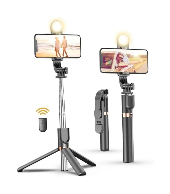 PLOKAMA SELFIE STICK LIVE K8 LED 130CM