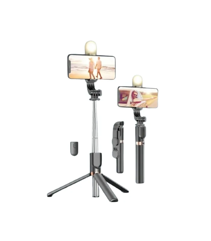 PLOKAMA SELFIE STICK LIVE K8 LED 130CM