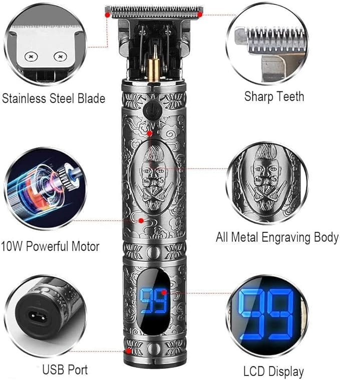 Suttik Hair Trimmer for Men, Professional Hair Clippers for Barber, Beard Trimmer for Men