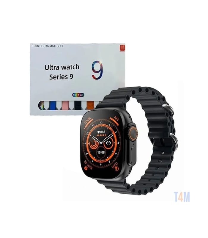 _T908 ULTRA MAX SERIES 9 WITH 7 FREE STRAPS Smart Watch T908 ULTRA MAX SERIES 9 WITH 7 FREE STRAPS Smart Watch