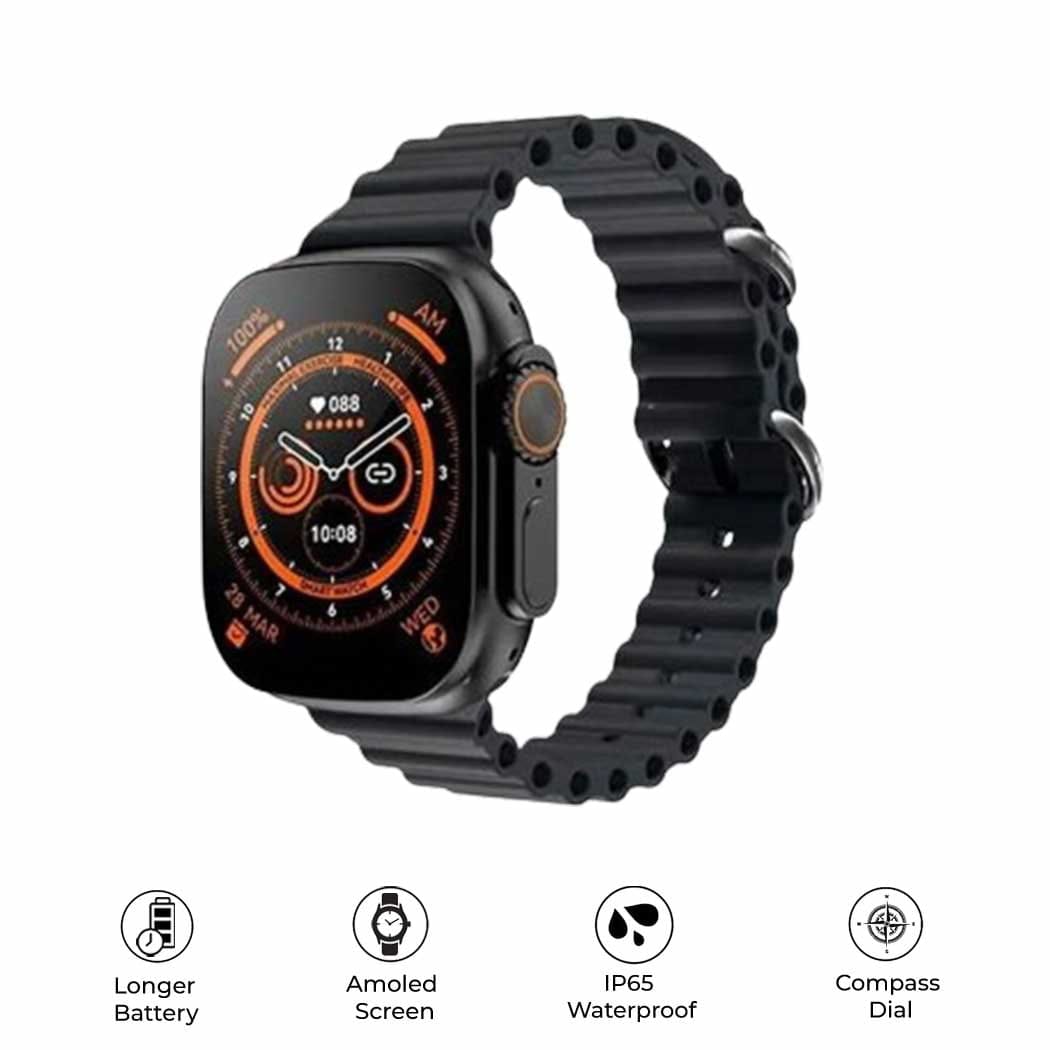 T908 ULTRA MAX SERIES 9 WITH 7 FREE STRAPS Smart Watch