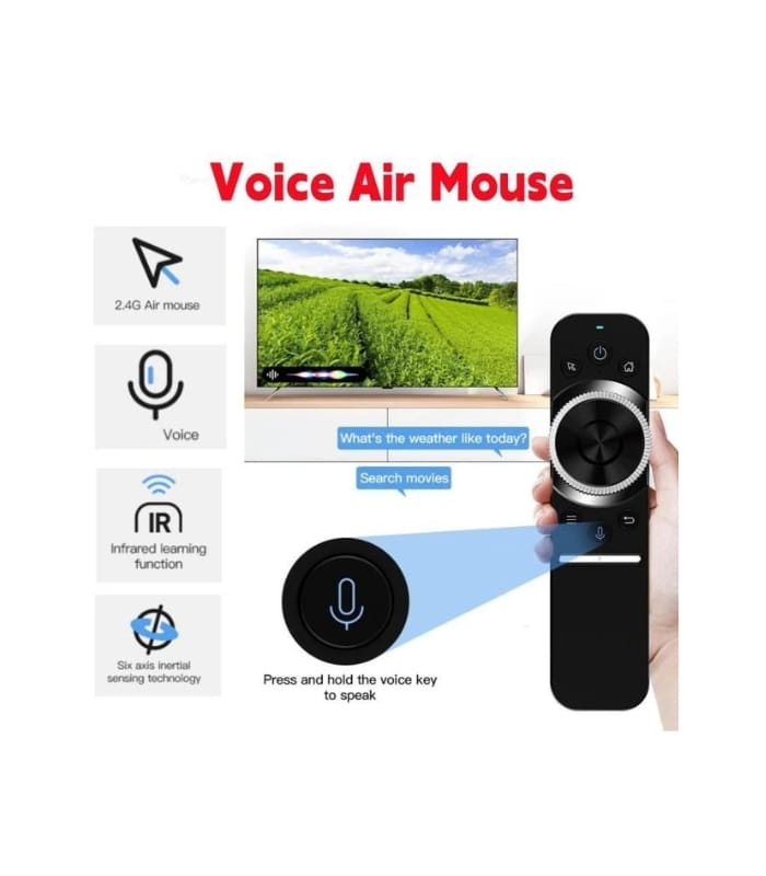 W1S 2.4G Air Mouse Remote Control Built-in 6-Axis Gyroscope Sensor for Android Tv Box