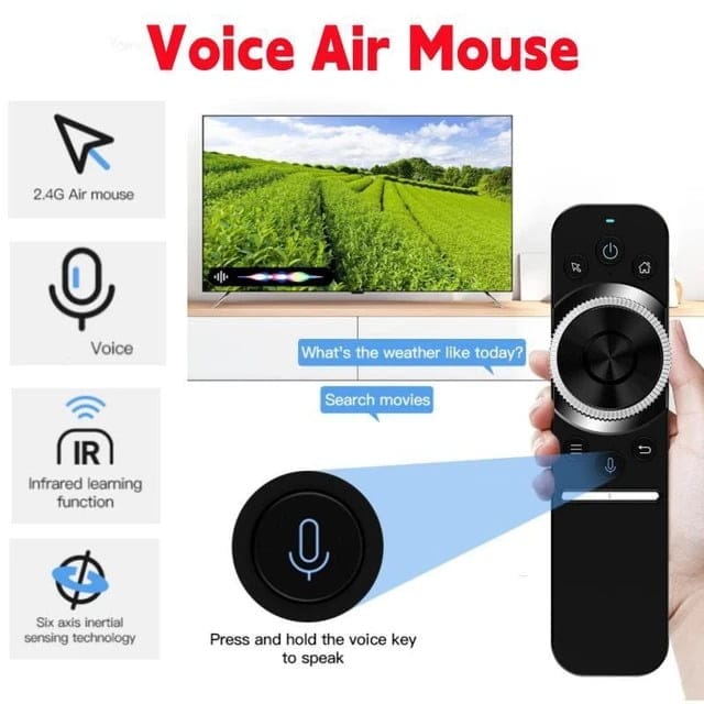 W1S 2.4G Air Mouse Remote Control Built-in 6-Axis Gyroscope Sensor for Android Tv Box
