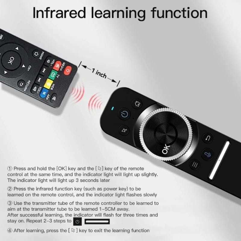 W1S 2.4G Air Mouse Remote Control Built-in 6-Axis Gyroscope Sensor for Android Tv Box