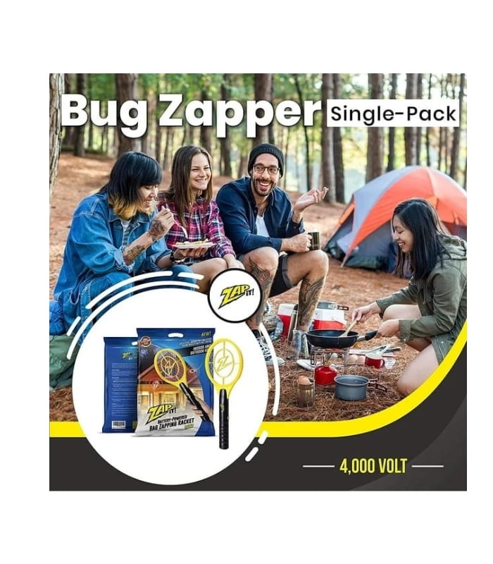 ZAP IT! Mini Bug Zapper – Rechargeable Mosquito, Fly Killer and Bug Zapper Racket