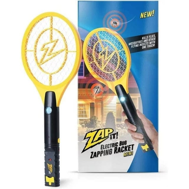 ZAP IT! Mini Bug Zapper – Rechargeable Mosquito, Fly Killer and Bug Zapper Racket
