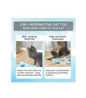 2-in-1 Rechargeable Motion Activated Interactive Cat Toys for Indoor Cats