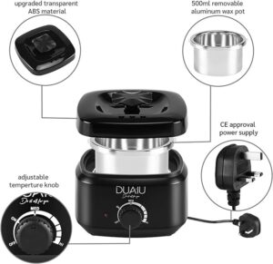 DUAIU Waxing Kit Hair Removal Wax Pot Heat-Resistant ABS Material Wax Warmer for Men-1469